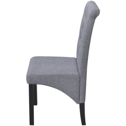 Orpixia vidaXL Dining Chairs 2 pcs Gray Fabric
